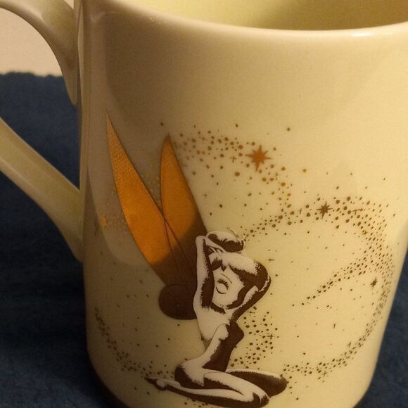 Tinkerbell in gold leaf mug Grandmacore kitsch cottagecore - Picture 2 of 5